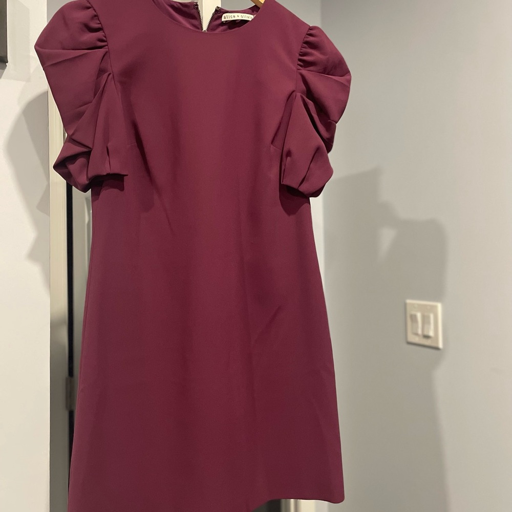 Alice + Olivia Rich Burgundy Mini Dress